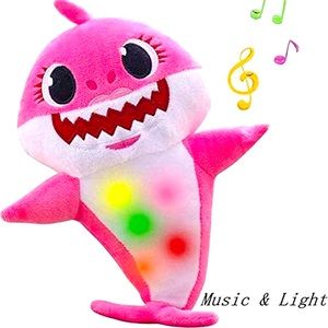 3 Soft Plush Toy Shark with Music Singing & Lights